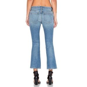 Denim X Alexander Wang Trap Denim Cropped Flare Jeans Size 29 Light Wash Indigo